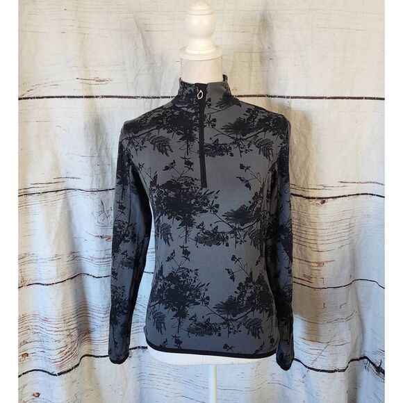 Kjus Tops - Kjus Floral Quarter Zip Base Layer Size Small